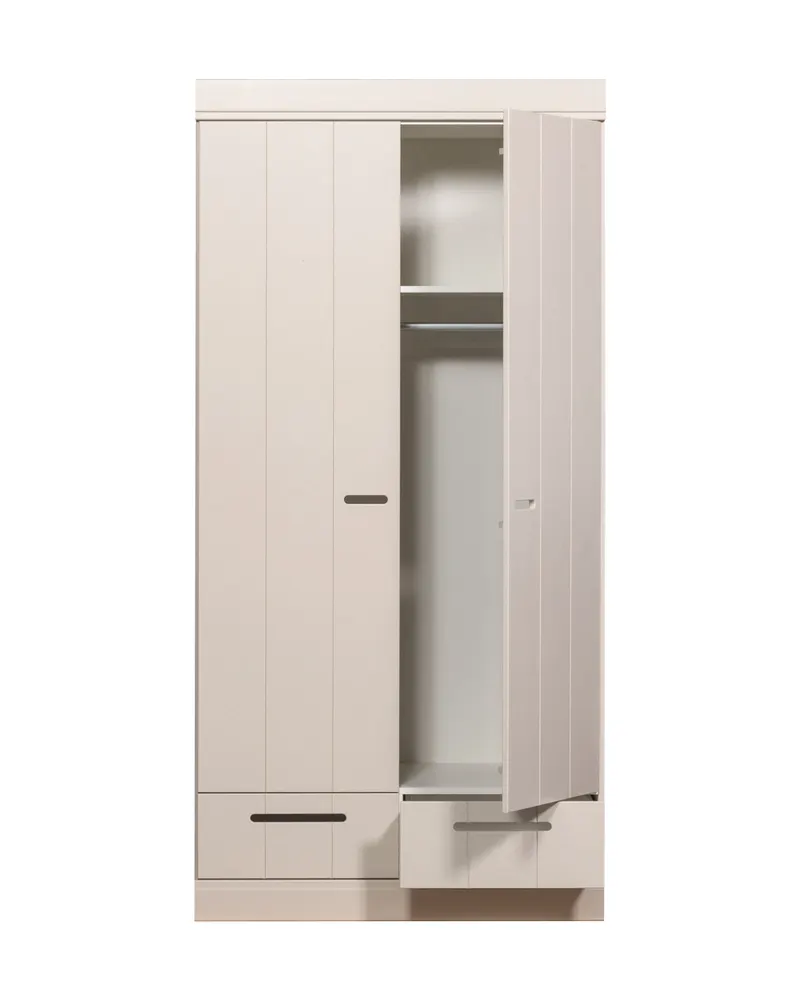 Connect Kleiderschrank mit Schubladen, 2-türig, Dust, Ansicht 3