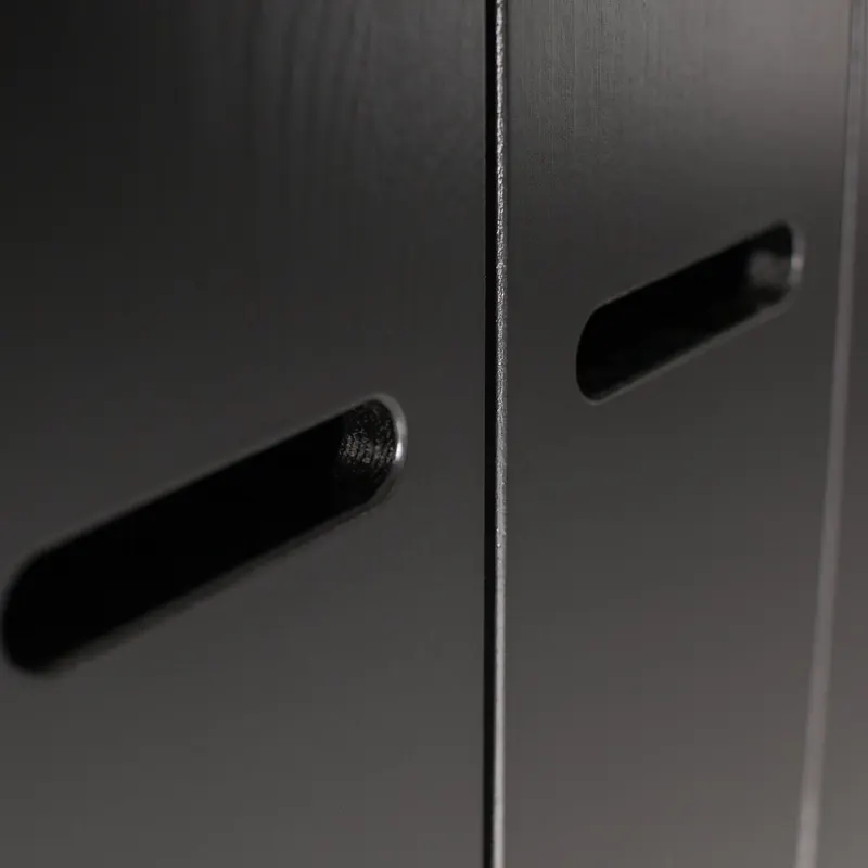 Connect Kleiderschrank mit Schubladen, 2-türig, Schwarz, Detail, Ansicht 1