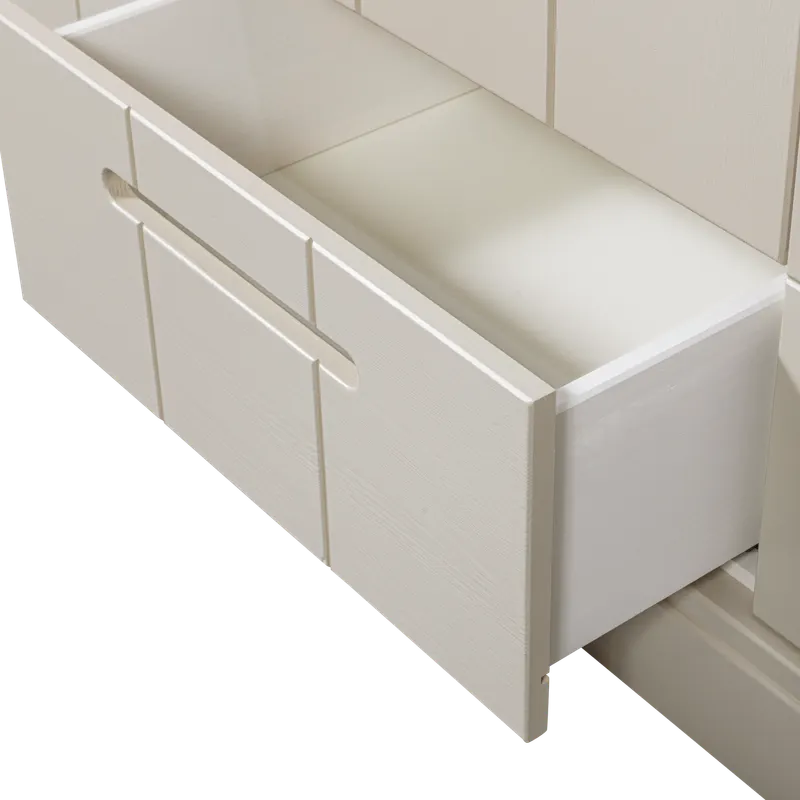 Connect Kleiderschrank mit Schubladen, 3-türig, Dust, Detail, Ansicht 1