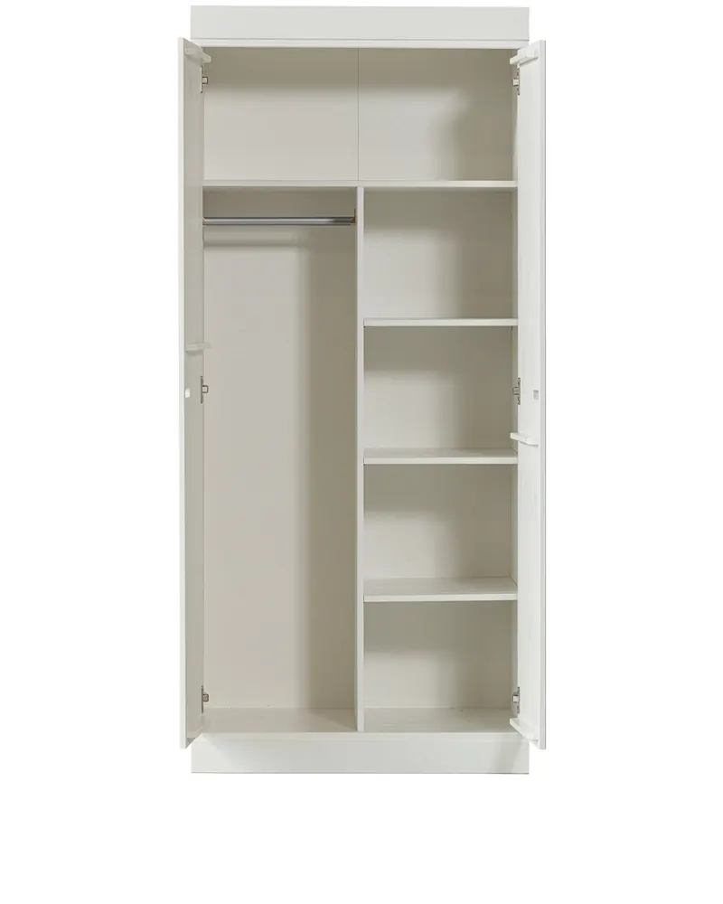 Connect Kleiderschrank, 175 cm hoch, Weiß, Ansicht 4