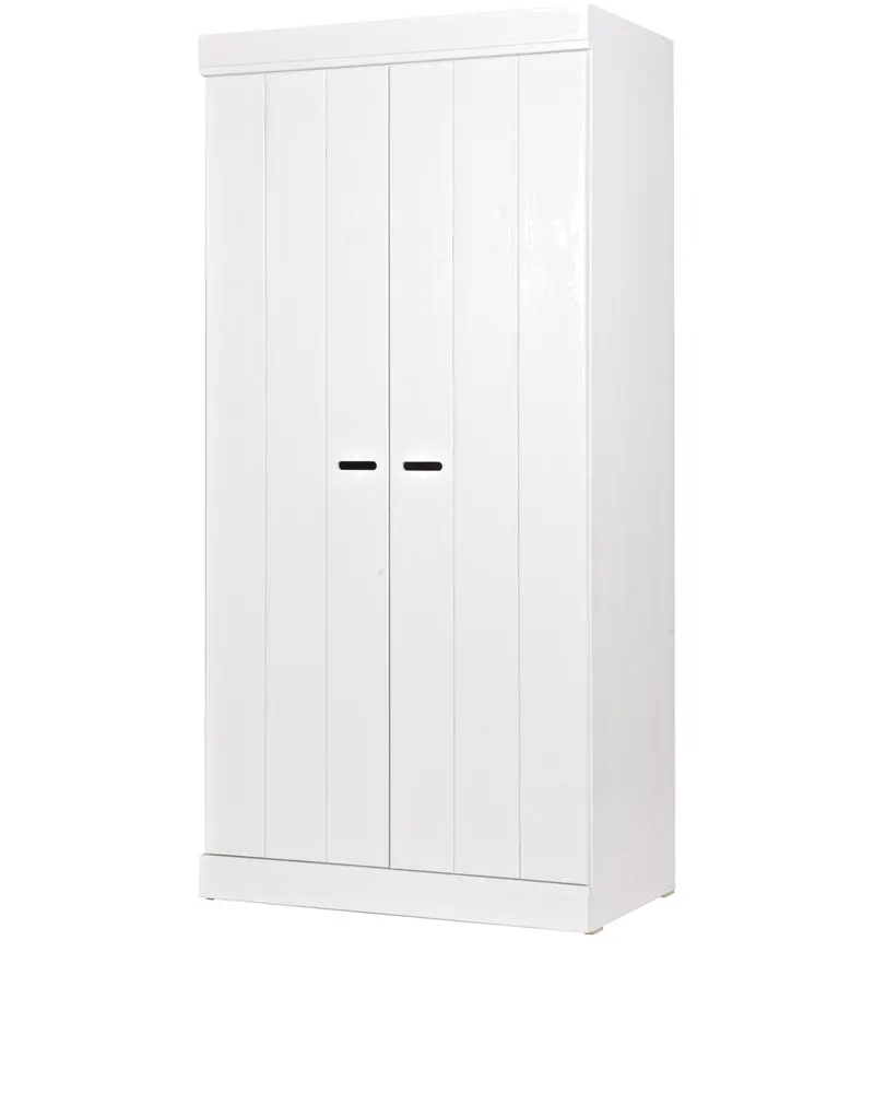 Connect Kleiderschrank mit Streifentüren, FSC®-zertifiziert, Weiß