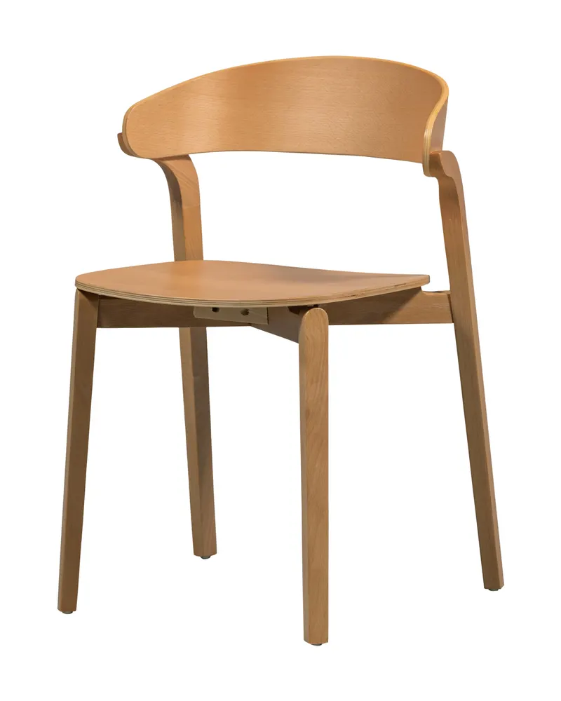 Cras Esszimmerstuhl aus Eschenfurnier Natur, Ansicht 1