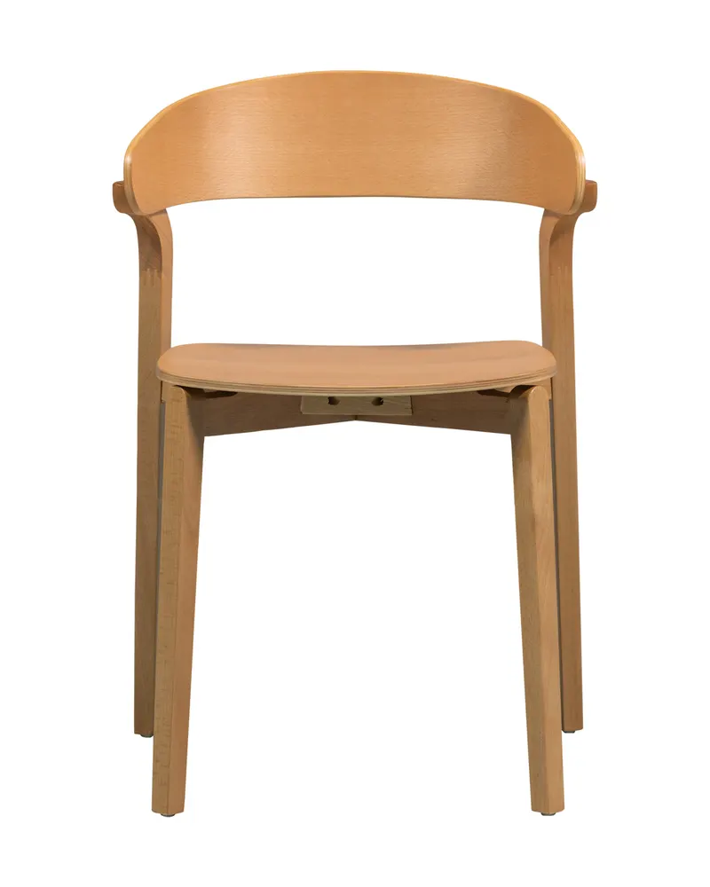 Cras Esszimmerstuhl aus Eschenfurnier Natur, Ansicht 2