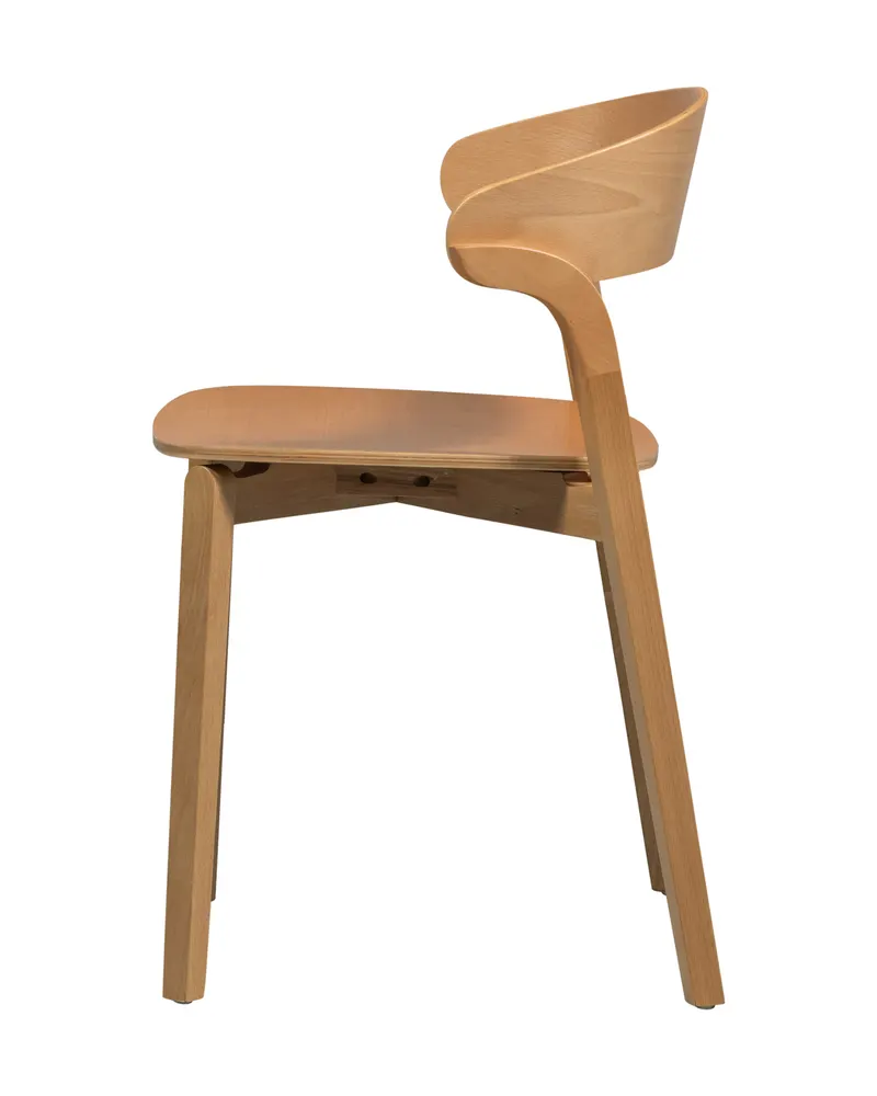 Cras Esszimmerstuhl aus Eschenfurnier Natur, Ansicht 3