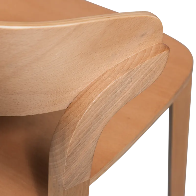 Cras Esszimmerstuhl aus Eschenfurnier Natur, Detail, Ansicht 2