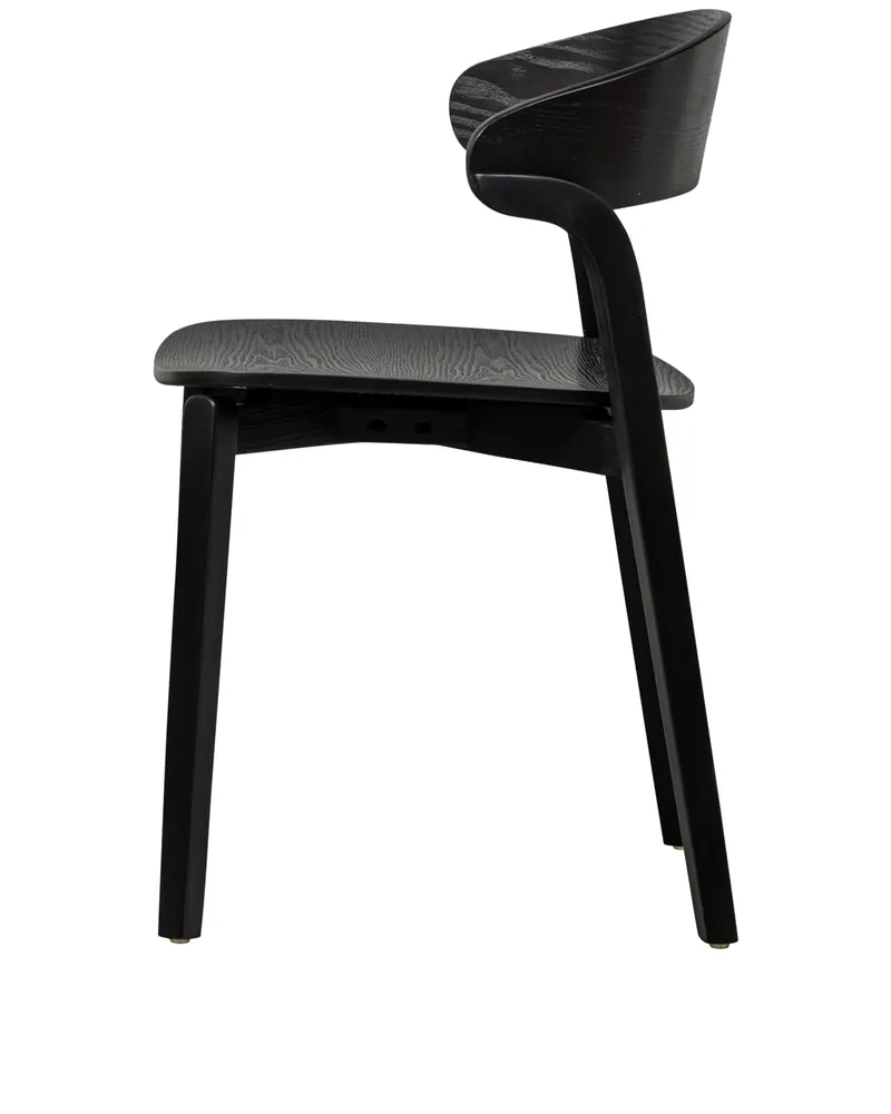Cras Esszimmerstuhl aus Eschenfurnier Schwarz, Ansicht 2