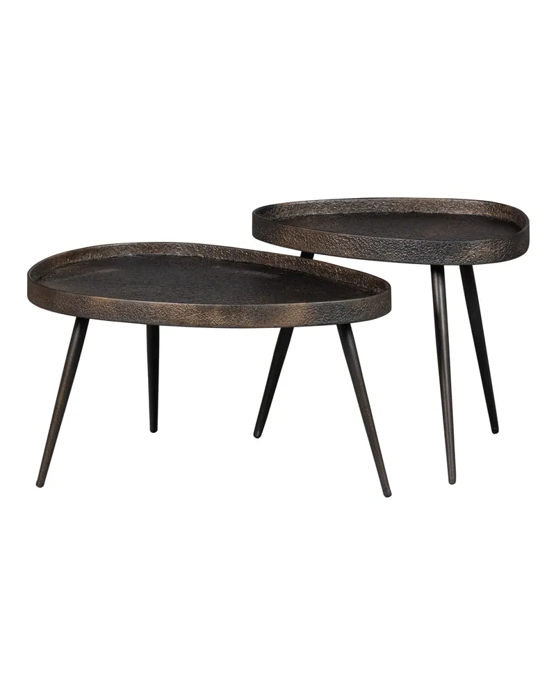 Crude Beistelltisch-Set in Antique Brons