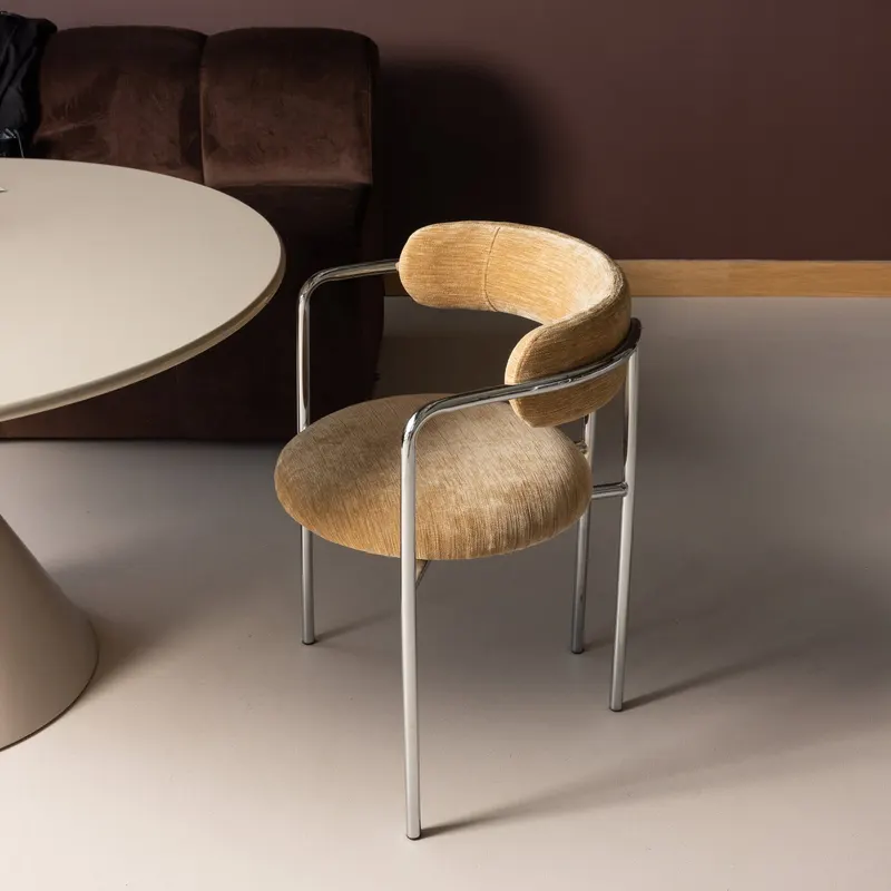 Cuby Esszimmerstuhl im 2er-Set, Hellgelb, im Wohnraum, Ansicht 2