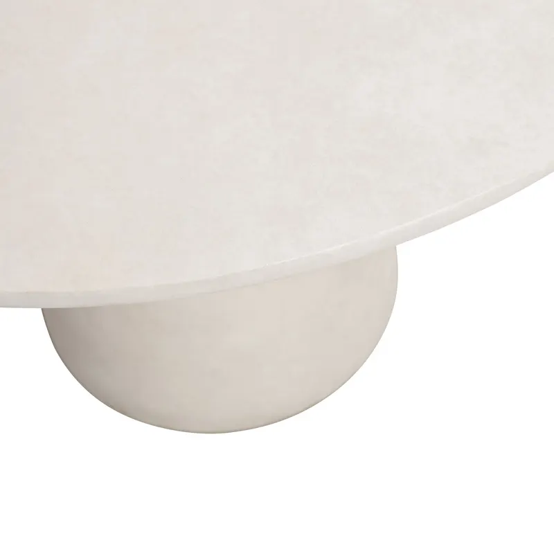 Damon runder Esstisch aus Fibreclay, Weiß, Detail