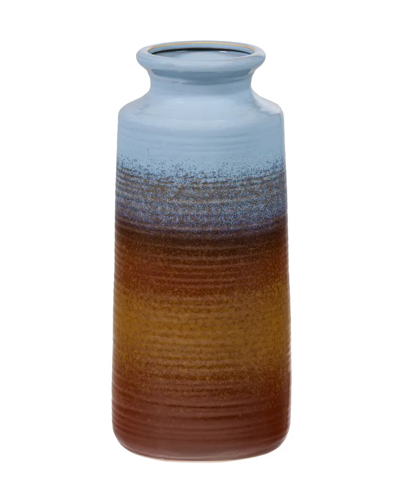 Decennia Vase aus Keramik, Grau/Blau