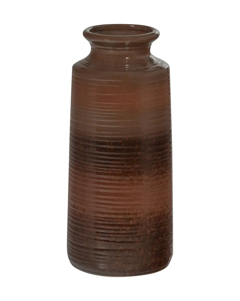 Decennia Vase aus Keramik, Braun/Rot