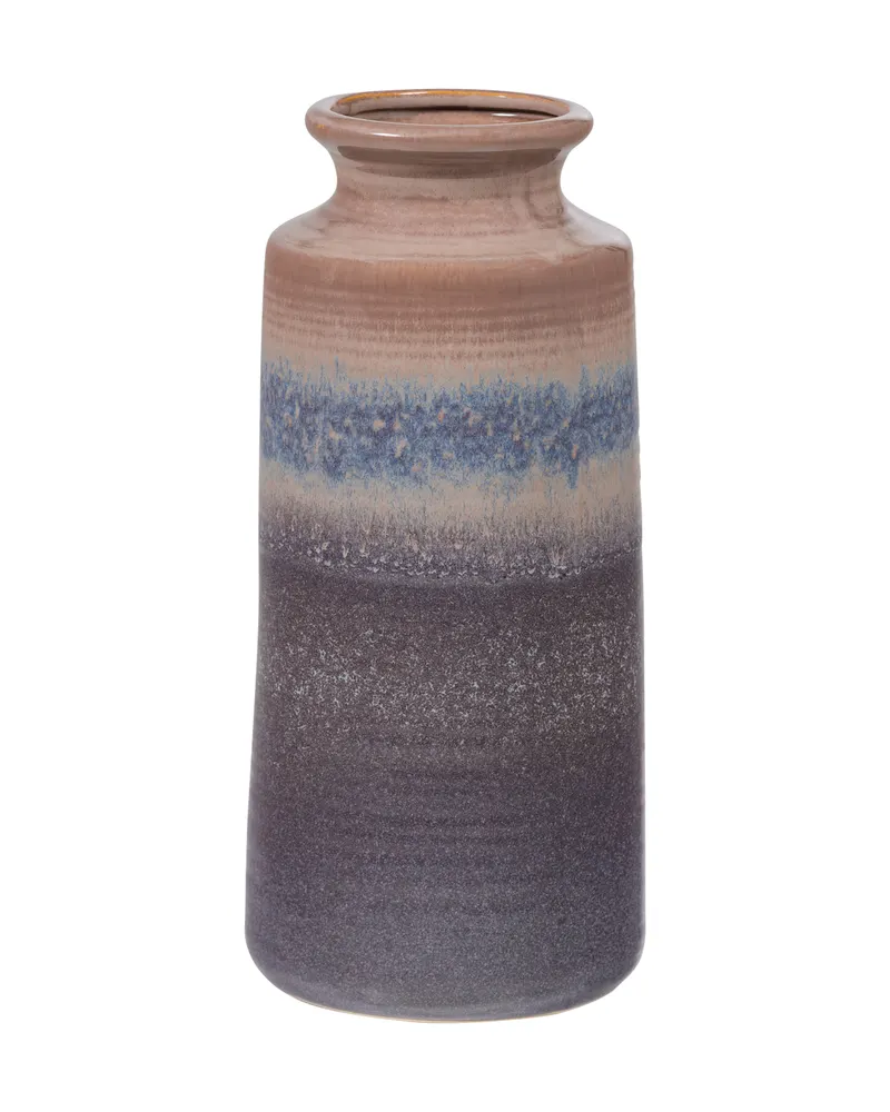 Decennia Vase aus Keramik, Grau/Blau