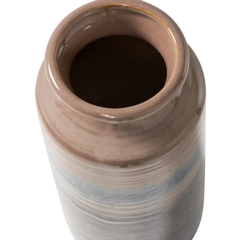 Decennia Vase aus Keramik, Grau/Blau, Detail