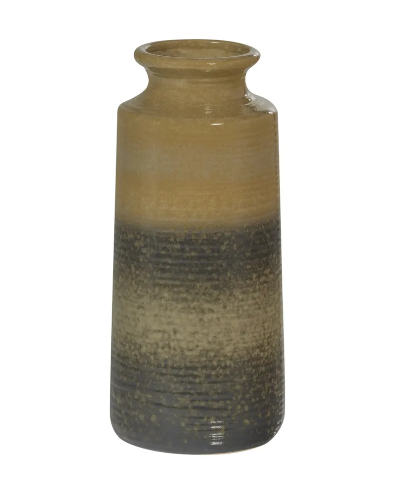 Decennia Vase aus Keramik, Hellgrün/Dunkelgrün