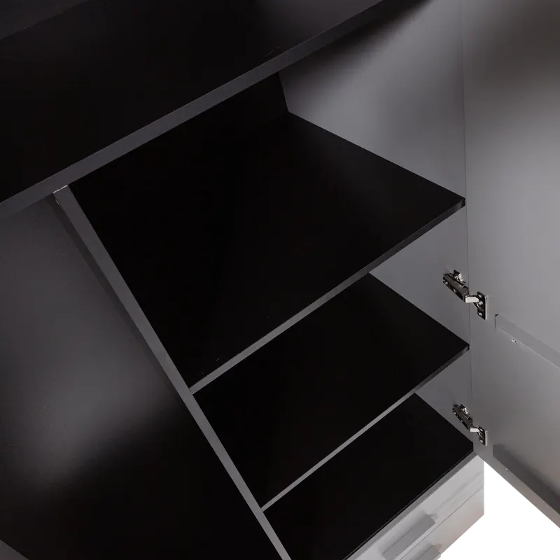 Dennis Kleiderschrank mit unteren Schubladen, Warmgrau, Detail, Ansicht 2