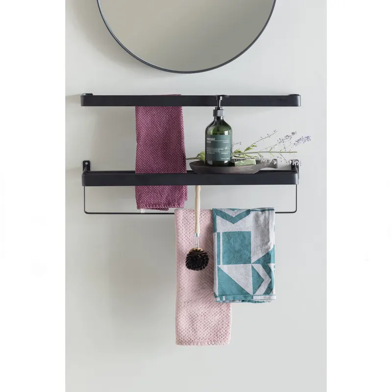 Doutzen Wandspiegel, rund, Ø 50 cm, im Wohnraum, Ansicht 2