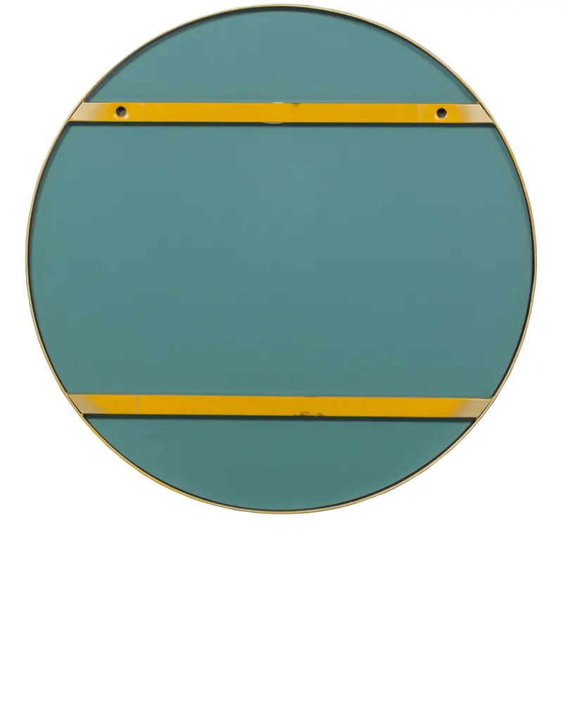 Doutzen runder Wandspiegel mit Metallrand, Gold, Ansicht 3