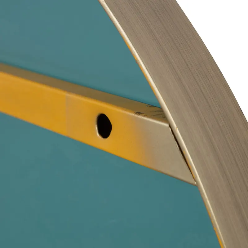 Doutzen runder Wandspiegel mit Metallrand, Gold, Detail, Ansicht 2