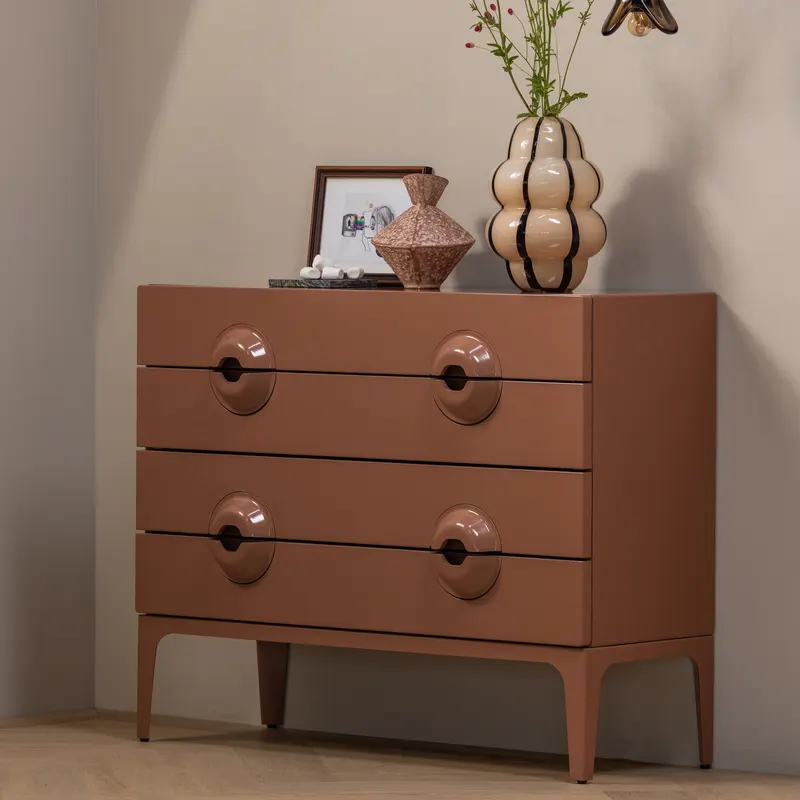 Elle Hängelampe aus Glas, Braun, im Wohnraum, Ansicht 1