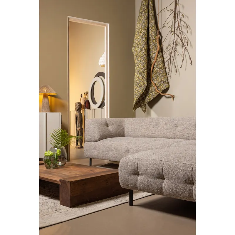 Eric Teppich mit Ornamentdruck, 170 × 240 cm, Beige, im Wohnraum