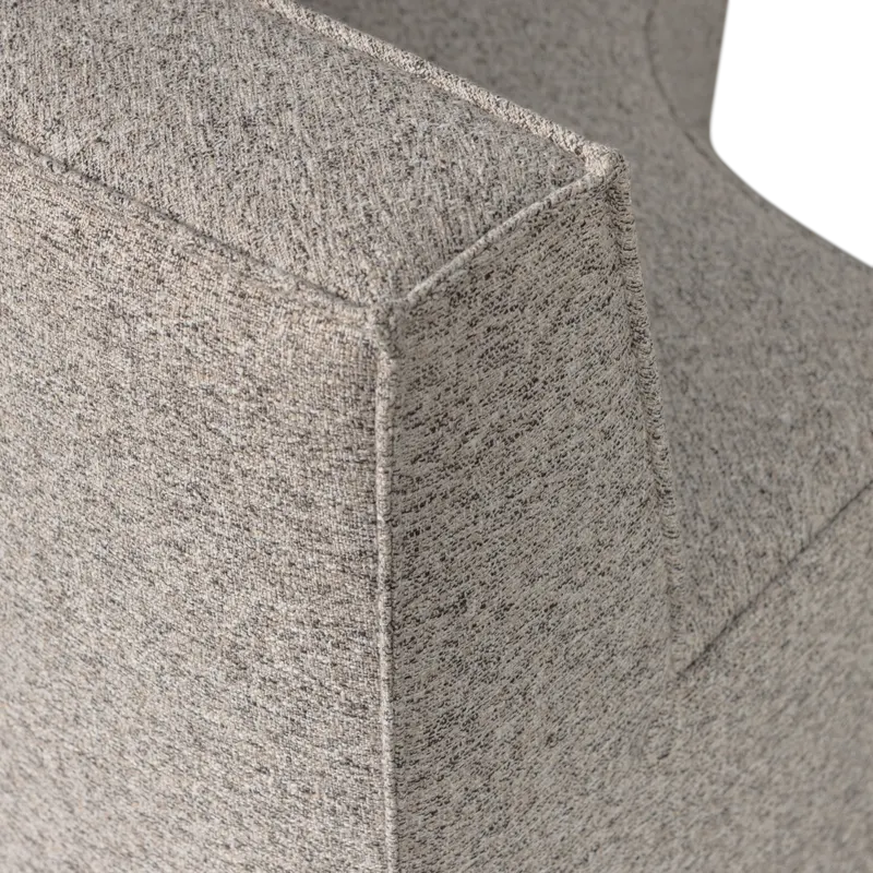 Europa gerundete Essbank als 4-Sitzer, Sand melange, Webstoff, Detail