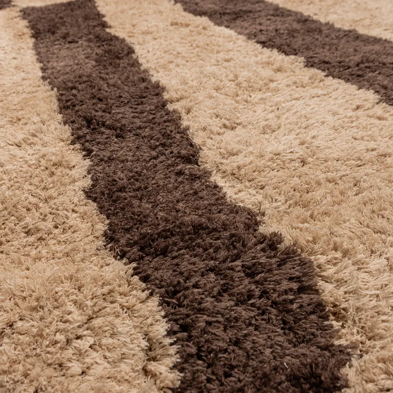 Fafa Teppich mit grafischem Muster, 200 × 300 cm, Natur/braun, Detail, Ansicht 1