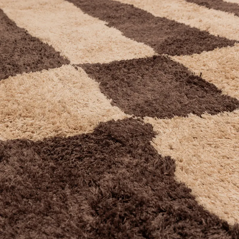 Fafa Teppich mit grafischem Muster, 200 × 300 cm, Natur/braun, Detail, Ansicht 2