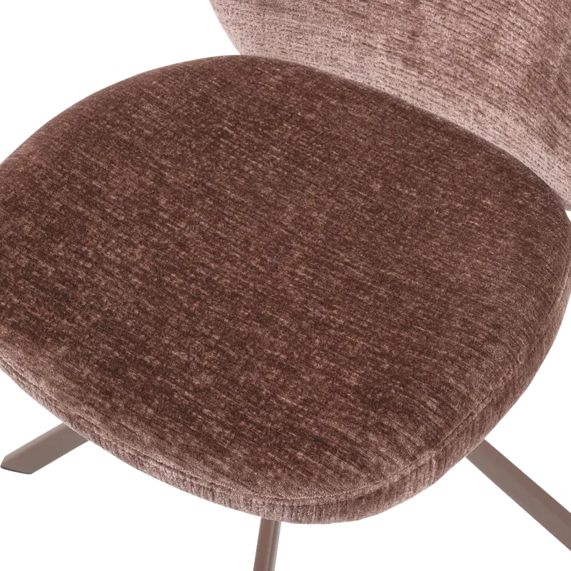 Femke Esszimmerstuhl mit Drehfuß, Braun, Detail, Ansicht 1
