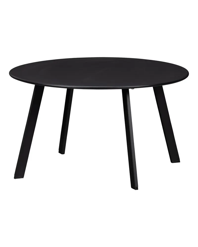 Fer Garten-Beistelltisch rund aus Eisen, Schwarz