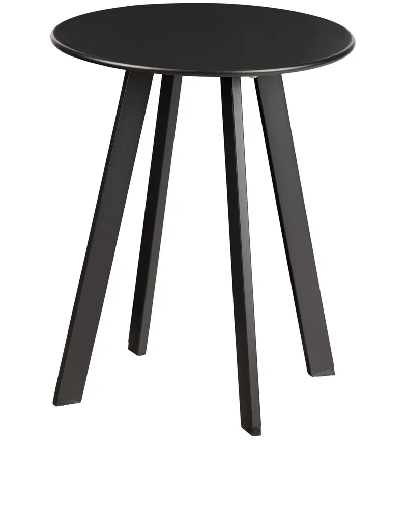 Fer Garten-Beistelltisch, Schwarz, Ø 40 cm, Ansicht 3