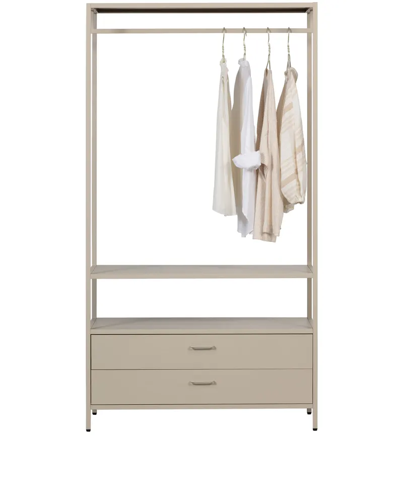 Ferris Kleiderschrank mit Schubladen, Sand, Ansicht 2