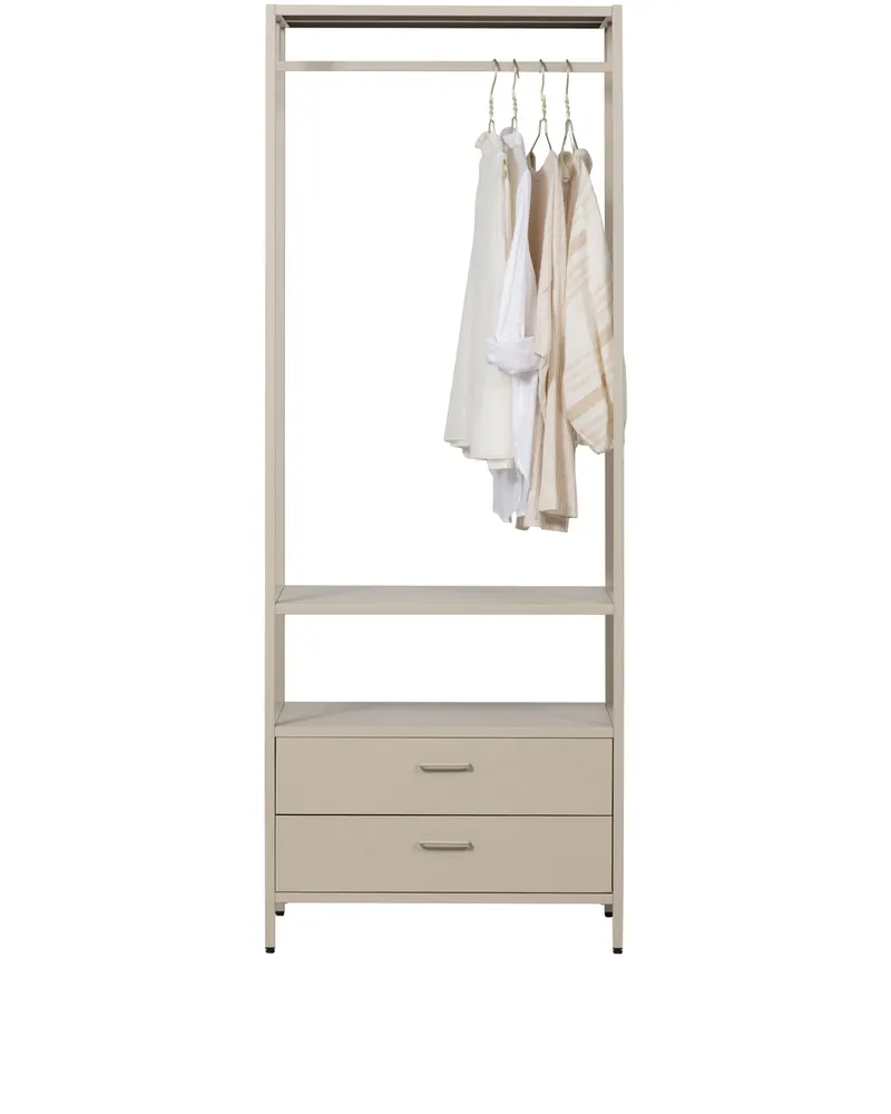 Ferris Kleiderschrank mit offener Kleiderstange, Sand, Ansicht 2
