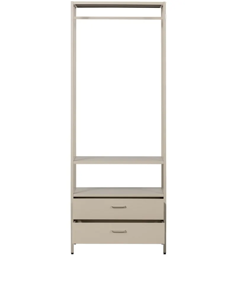 Ferris Kleiderschrank mit offener Kleiderstange, Sand, Ansicht 3