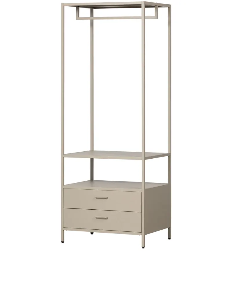 Ferris Kleiderschrank mit offener Kleiderstange, Sand, Ansicht 4