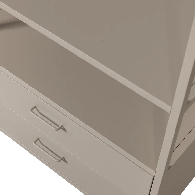 Ferris Kleiderschrank mit offener Kleiderstange, Sand, Detail, Ansicht 1