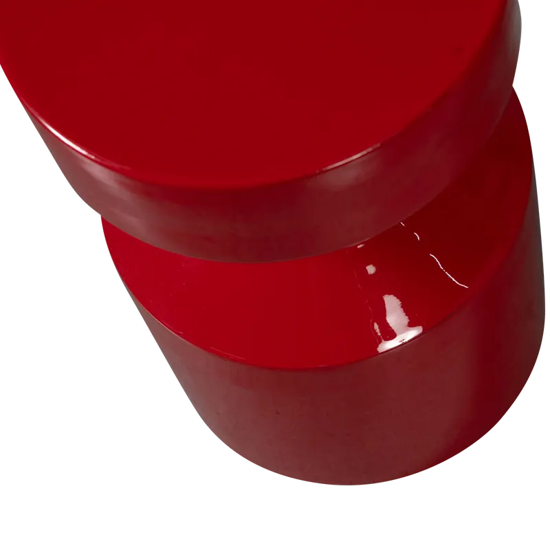 Ferry Beistelltisch aus Metall, Rot, Detail