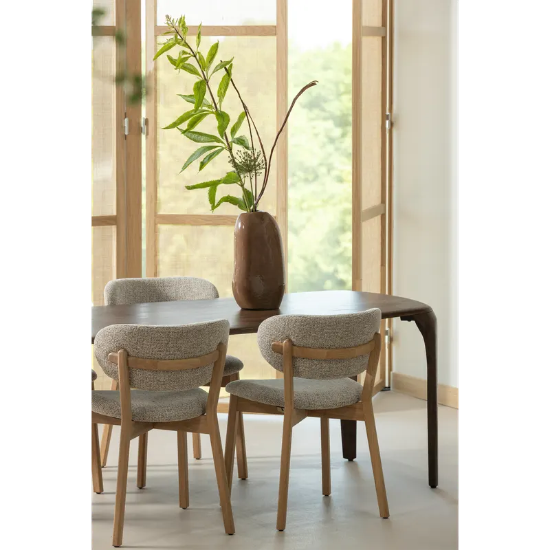 Fiore Esstisch, 230 × 95 cm, dunkelbraun, im Wohnraum, Ansicht 2