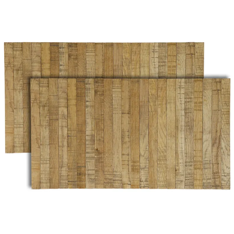 Flexibles Sofatablett M aus Holzlamellen, Antique lackiert, im Wohnraum, Ansicht 2