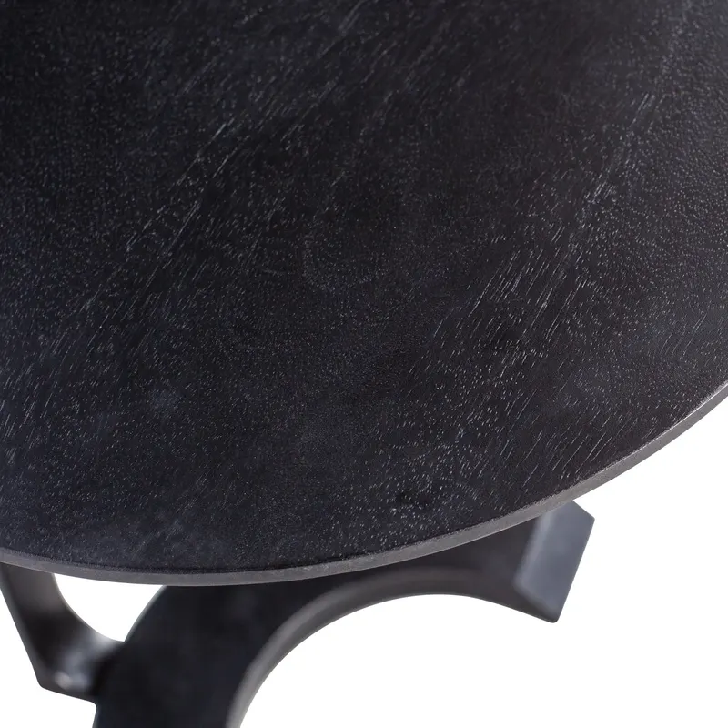 Floor Beistelltisch mit runder Platte, Schwarz, Detail