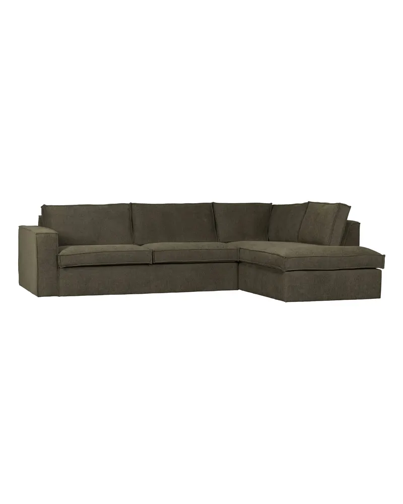 Freddie Ecksofa mit Loungefläche, Warmes grün