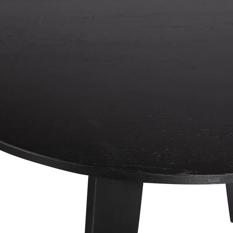 Fries runder Esstisch aus Eiche, Ø 129 cm, Blacknight, Detail, Ansicht 1