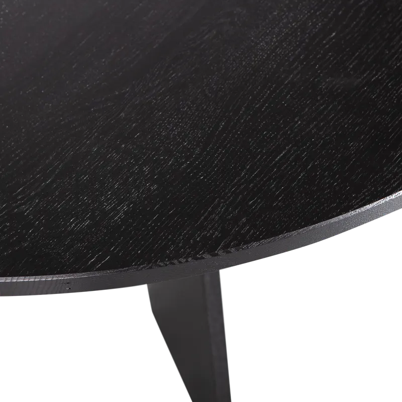 Fries runder Esstisch aus Eiche, Ø 129 cm, Blacknight, Detail, Ansicht 2