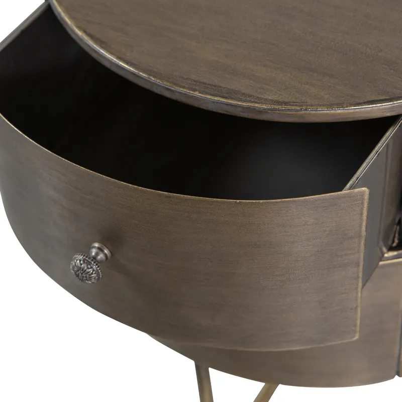 Glossy Kommode aus Metall, Detail, Ansicht 2