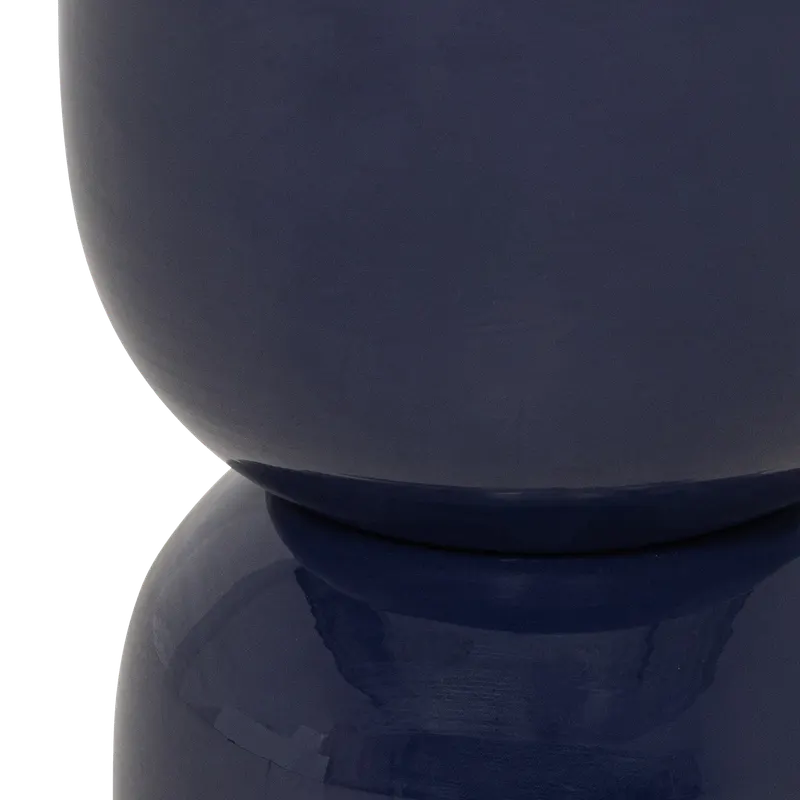 Hekla Beistelltisch aus Metall, Dunkelblau, Detail, Ansicht 1