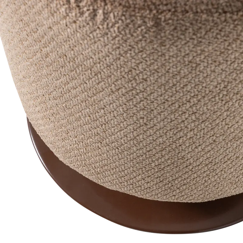 Islen Hocker mit Drehfuß, Braun, Detail, Ansicht 1