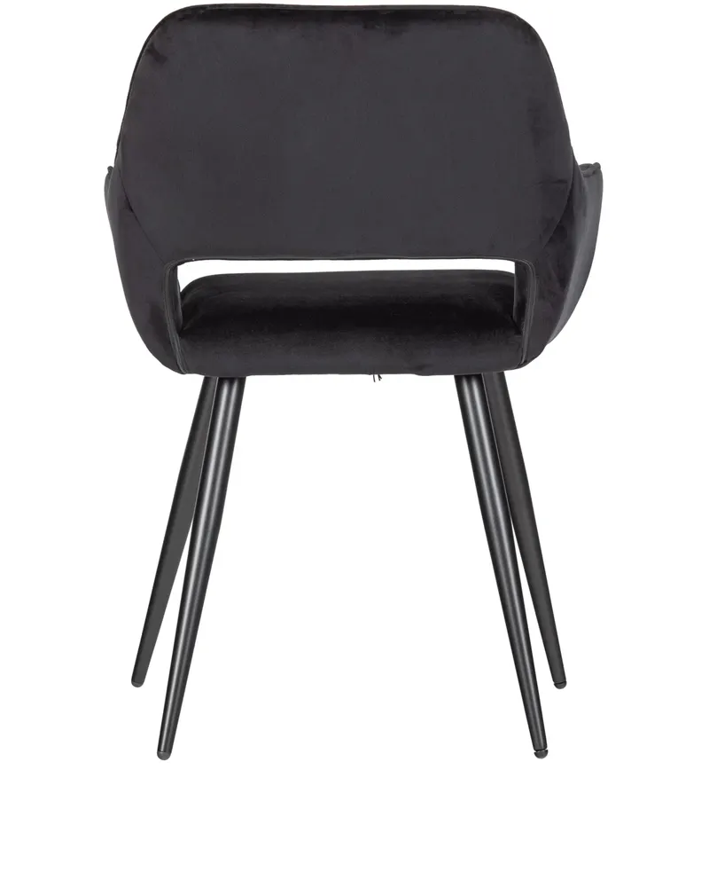 Jel Esszimmerstuhl-Samt, Schwarz, 2er-Set, Ansicht 5