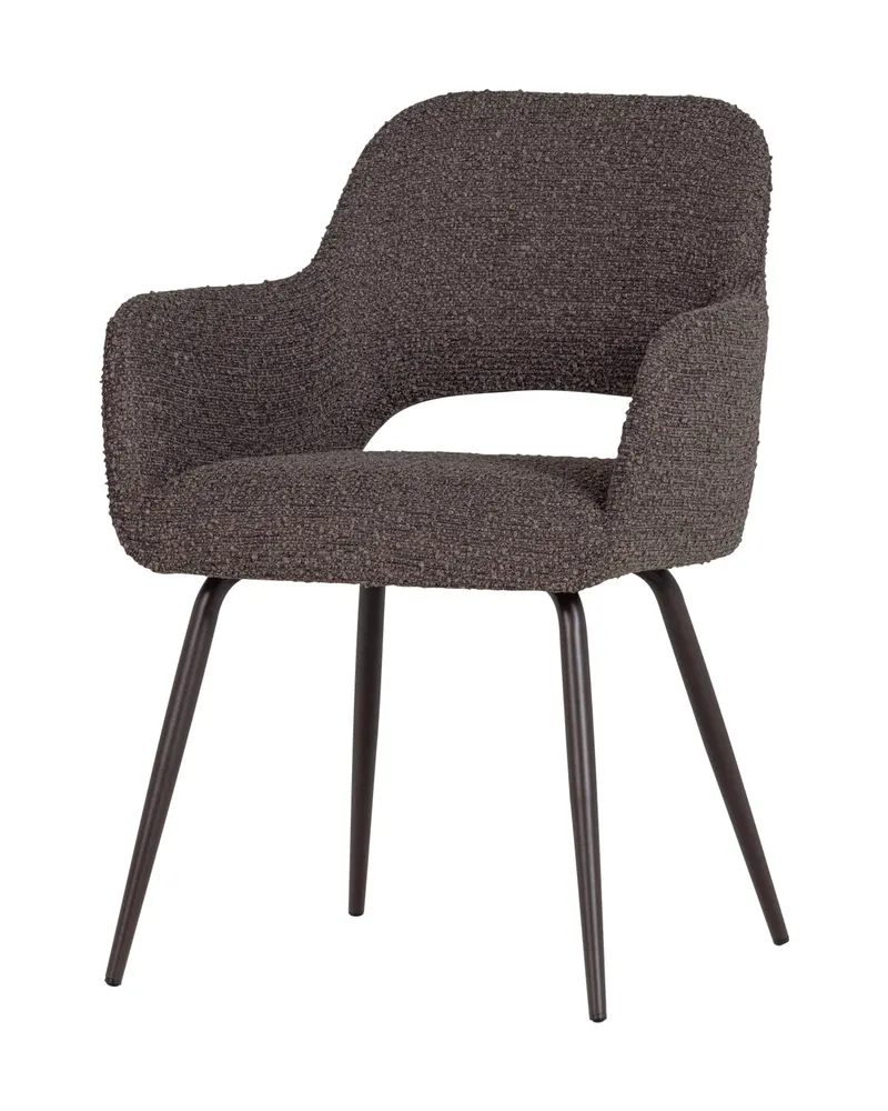 Jenny Esszimmerstuhl Bouclé 2er-Set, Braun-melange, Ansicht 2