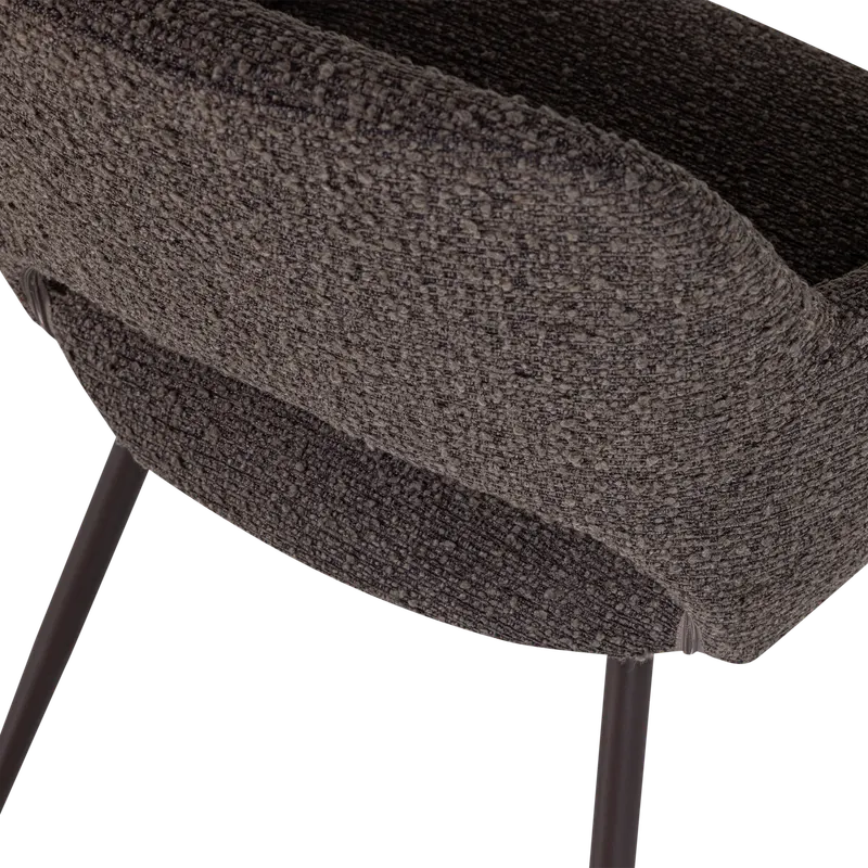Jenny Esszimmerstuhl Bouclé 2er-Set, Braun-melange, Detail, Ansicht 1