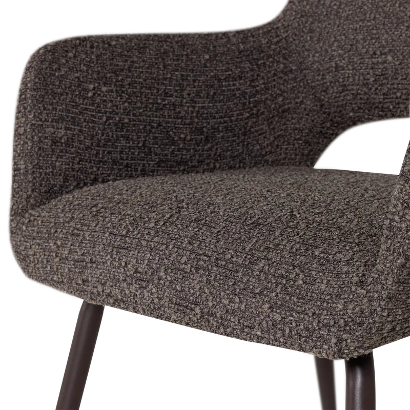 Jenny Esszimmerstuhl Bouclé 2er-Set, Braun-melange, Detail, Ansicht 2