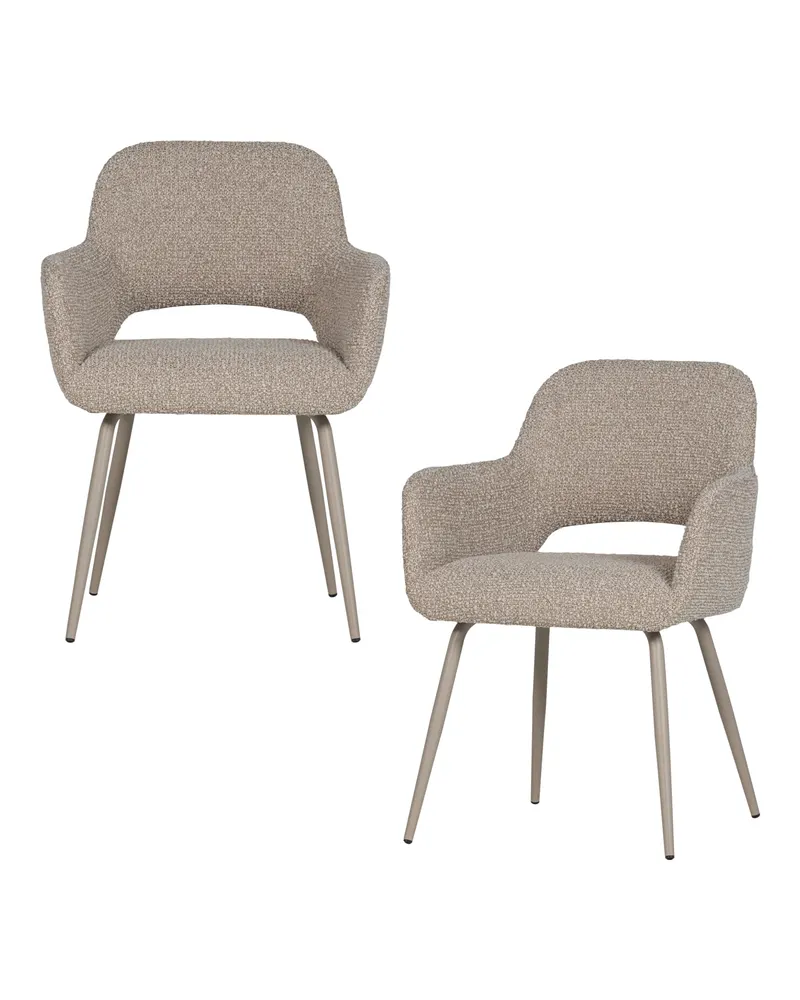 Jenny Esszimmerstuhl Bouclé 2er-Set, Sand melange, Ansicht 1